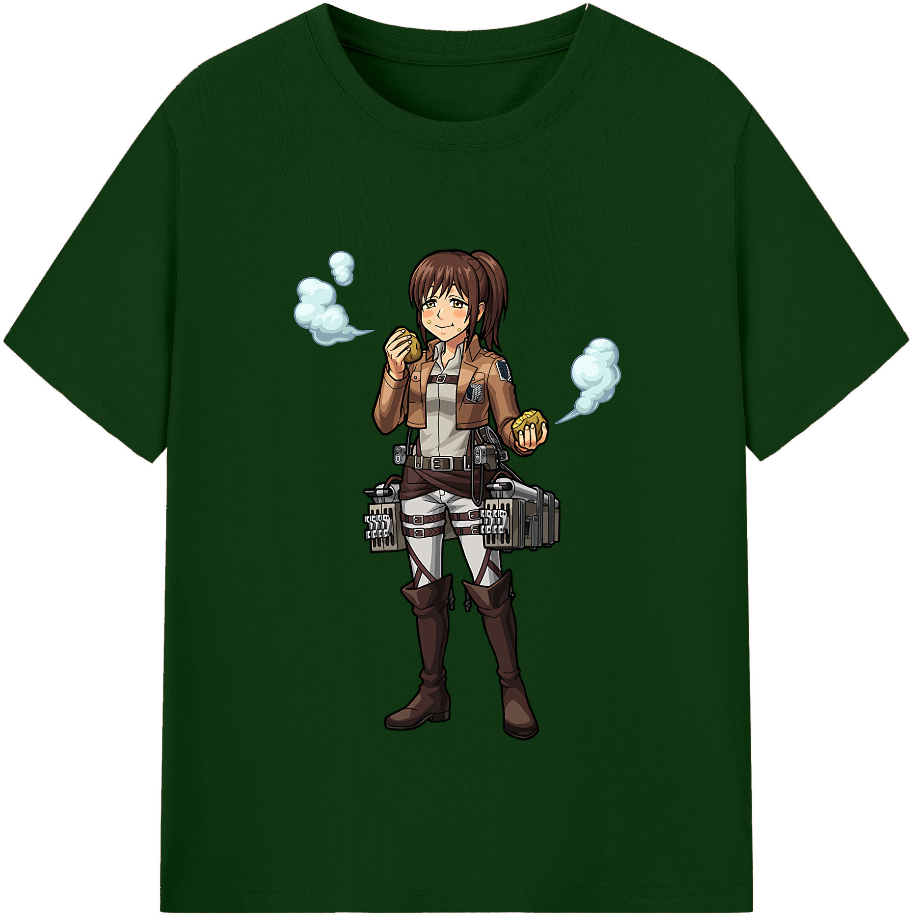 （画像用） 進撃の巨人 サシャ·ブラウス Attack on Titan Sasha Blaus 綿100％半袖Tシャツ（フロントプリント）